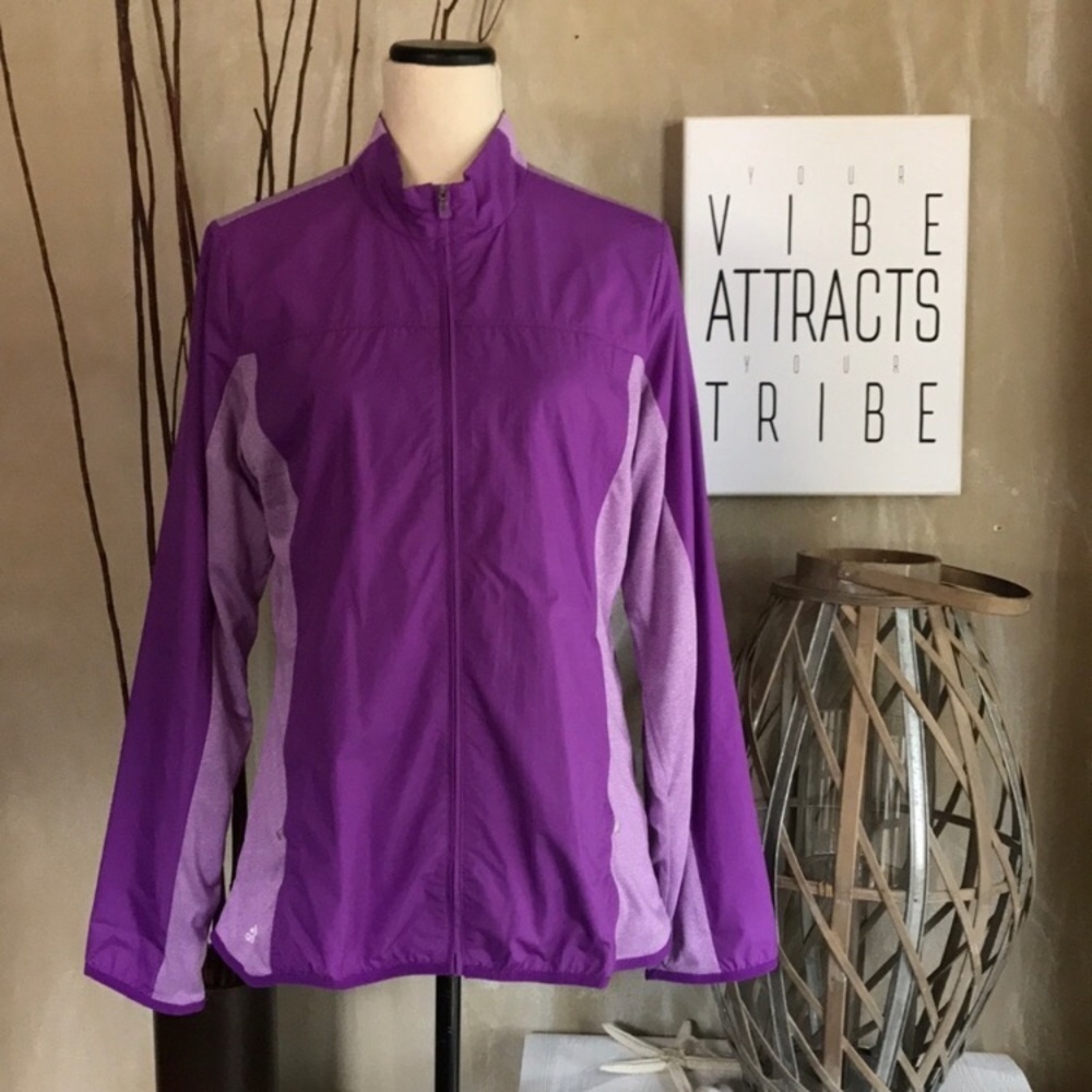 NWOT ⛱️Adidas - Purple ClimaProof Windbreaker Jacket - L